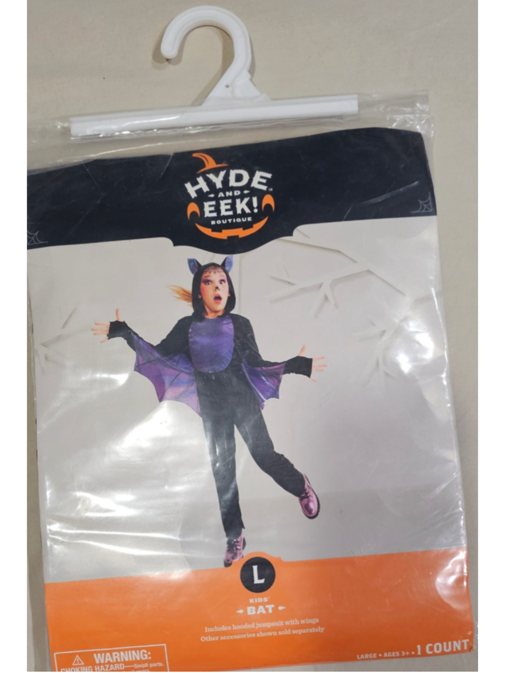 Girls Hyde and Eek! Boutique Bat Costume Large Black Purple